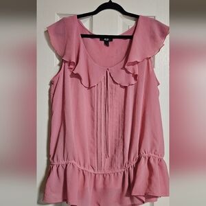 AGB Pink Ruffle Top Size XL